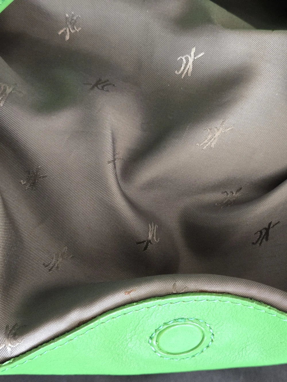 Kenneth Cole Bright Green Leather Hobo Bag